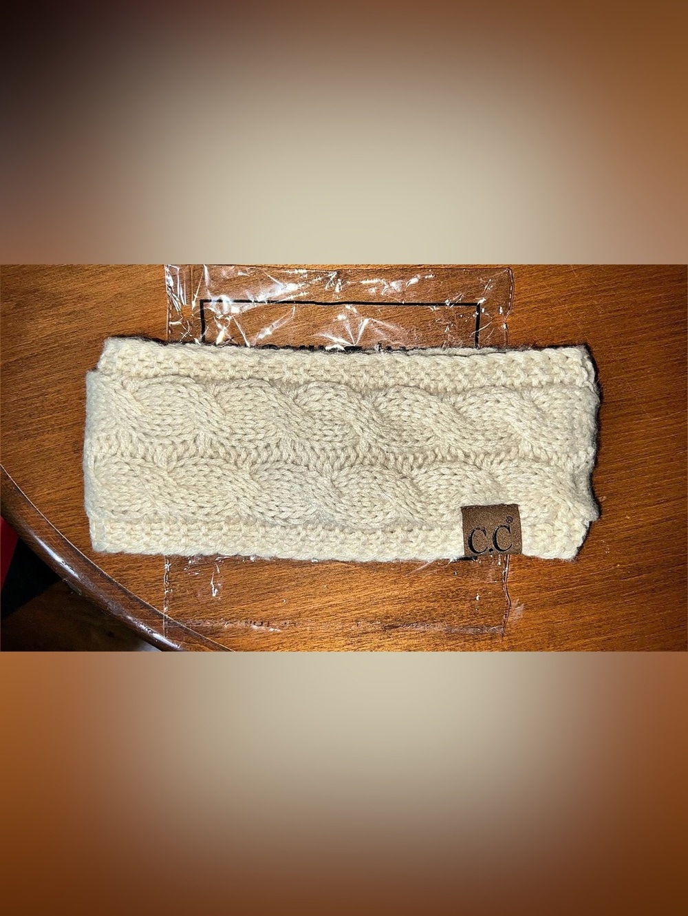 C.C Women Sherpa Lined Cable Knit Winter Headband Ear Warmer Head wrap - New